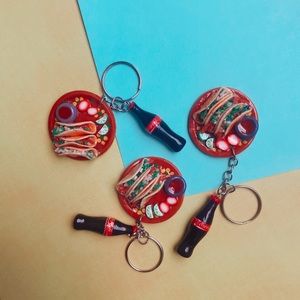 Handmade tacos keychain